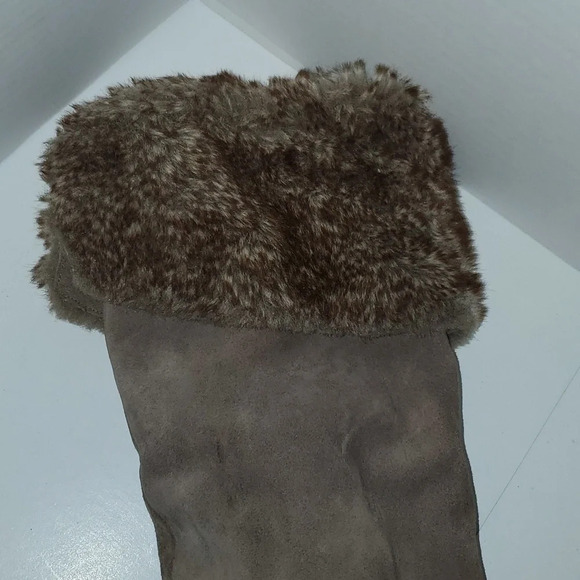 Sam Edelman Fur Fold Versatile High Knee Suede Boot Size 9 - Picture 7 of 16
